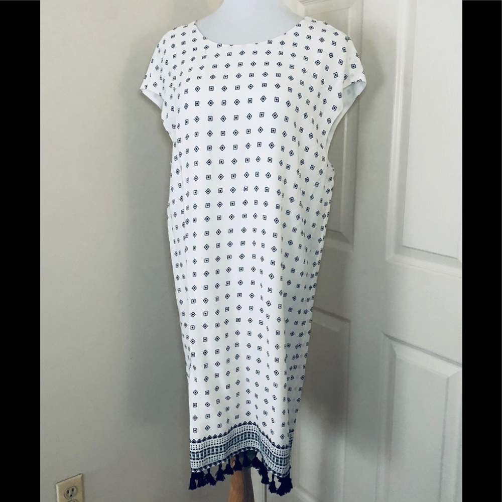 MADEWELL Geometric black & white Dress NWT